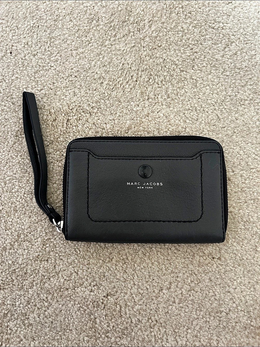 Vintage Marc Jacobs The Bold Top Zip Wristlet Wallet Charcoal Gray
